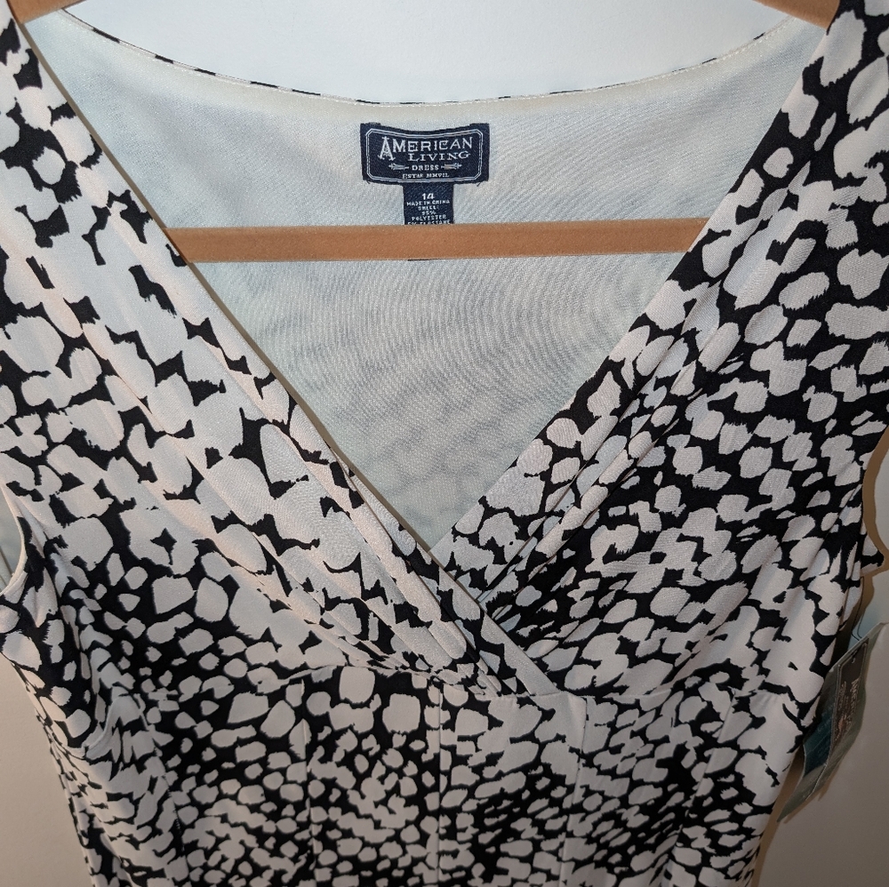 New Midi Black & White Dress